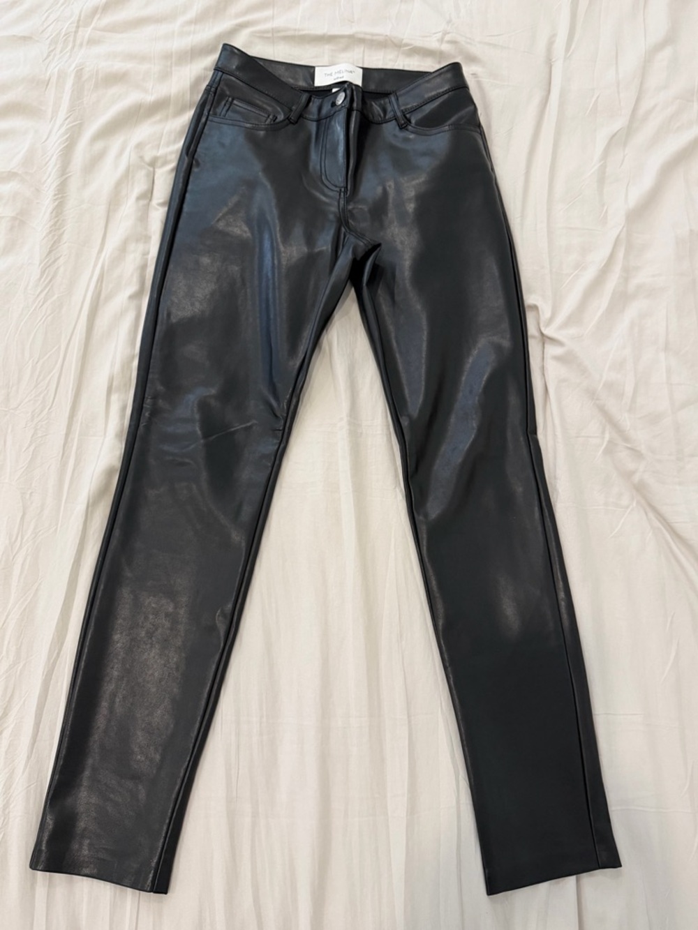 The Melina Black Faux Leather Women's Pants